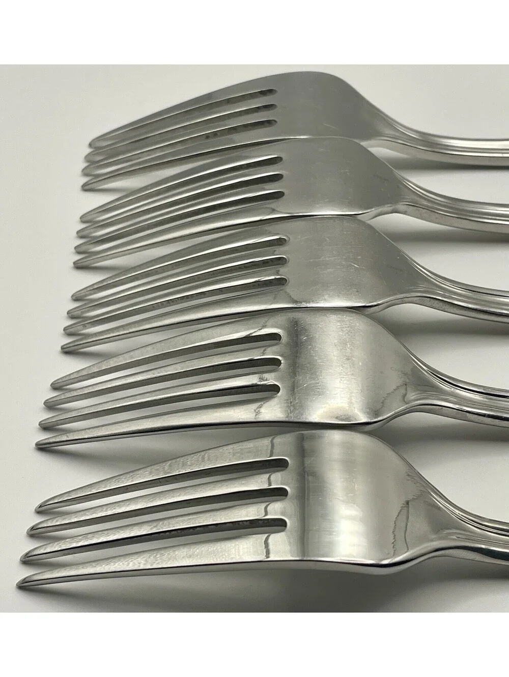 (5) Lenox ARCHWAY 18/10 Stainless China Dinner Fork Lot ~ 8 3/8”